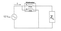 Wattmeter
Amps
Volts
12 Vrms
