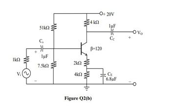 Answered: Figure Q2(b) Shows A BJT Amplifier With… | Bartleby