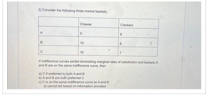 Answered: 2) Consider The Following Three Market… | Bartleby