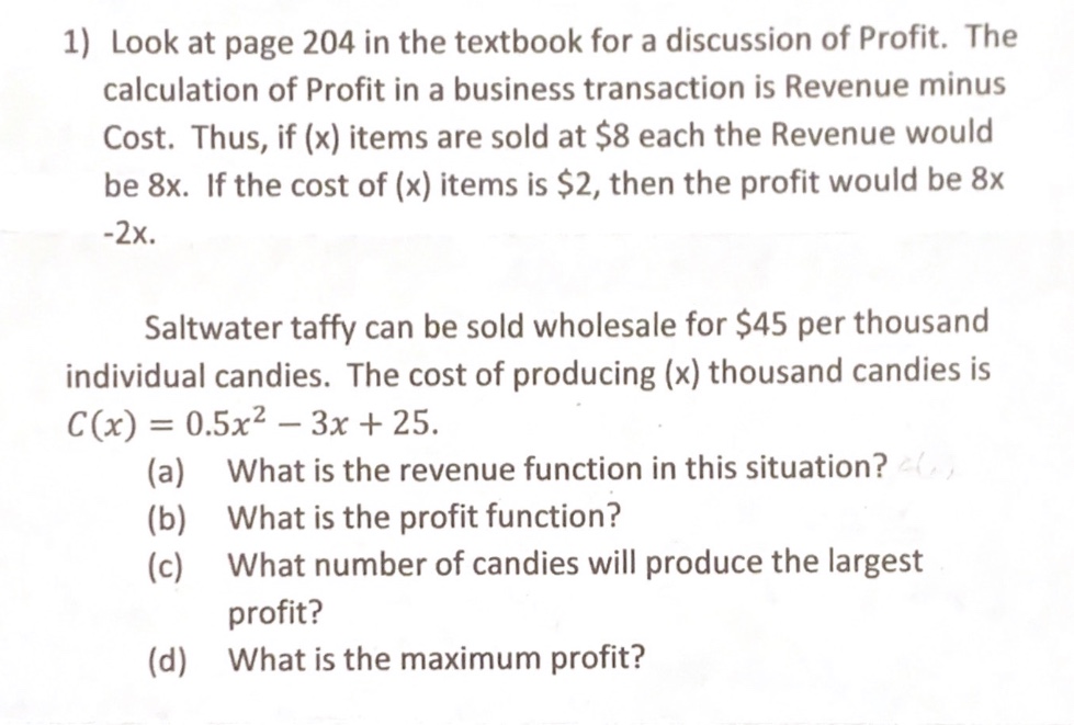 Answered: 1) Look At Page 204 In The Textbook For… 