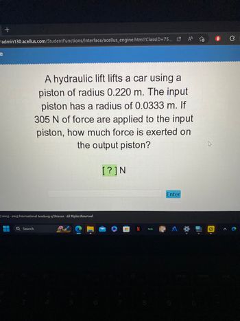 Answered: A Hydraulic Lift Lifts A Car Using A… | Bartleby