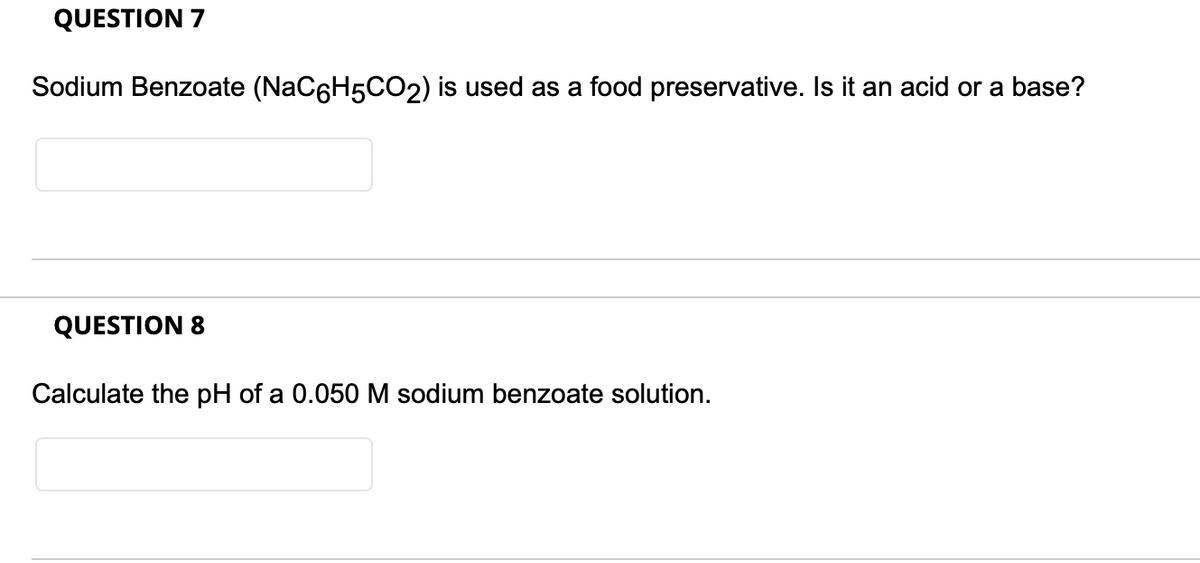 sodium benzoate acid or base