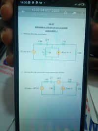 14:30 E P VS
+23324657 2888
July 15, 14:03
EE 287
SINUSOIDAL STEADY STATE ANALYSIS
ASSIGNMENT 3
1. Determine Vo in the circuit below
42
2H
ww-
32 sin
4r V
4 cos 4r A
HORTNE
BREATH
2 Determinc lo in the circuit below using superposition principle
24 V
2 H
ww
22
2 cos 3t
42
10 sin(t-30°) V()
