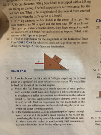 I| Find an expression for the magnitude of the horizontal force
F in FIGURE P7.49 for which m, does not slip either up or down
along the wedge. All surfaces are frictionless.
