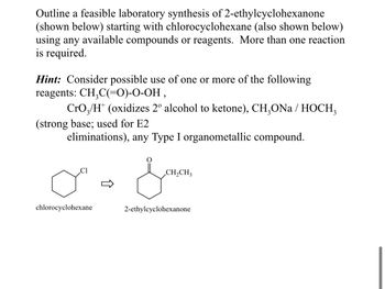 Answered: Outline a feasible laboratory synthesis… | bartleby