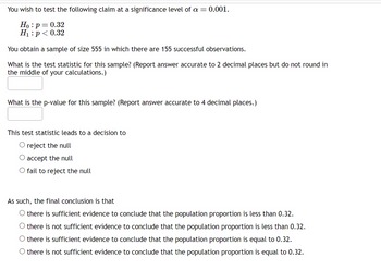 Answered: Test The Claim That The Proportion Of… | Bartleby