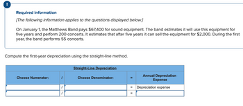 Answered: ! Required Information [The Following… | Bartleby