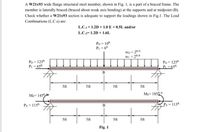 Answered: A W21x93 wide flange structural steel… | bartleby