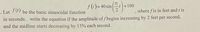 f(1)- 40 sin
+100
f()
. Let
in seconds. write the equation if the amplitude of f begins increasing by 2 feet per second,
and the midline starts decreasing by 15% each second.
be the basic sinusoidal function
where fis in feet and t is
