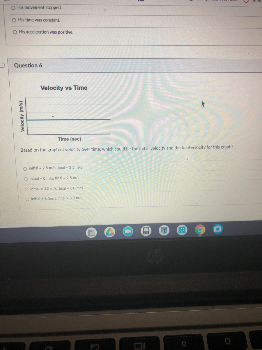 Answered: Velocity vs Time Time (sec) Based on… | bartleby