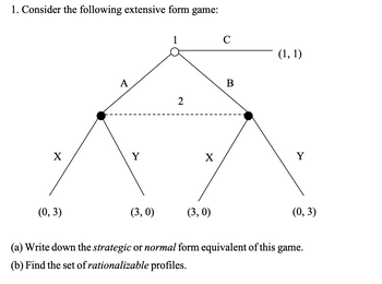 Problem Set 1 (I) Consider a game with two players