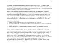 Chapter 1 Understanding Economic Systems and Business
57
First Walmart purchased footwear e-tailer ShoeBuy for $70 million in January 2017. The following month,
Walmart bought outdoor specialty retailer Moosejaw for $51 million. Then in March, Walmart paid $75 million
for ModCloth, an eclectic shopping site for women's fashions. Walmart is also said to be in negotiations to buy
Bonobos, a hip fashion retailer geared to millennial males.
Reaction to the acquisitions has been mixed, depending on whom you ask. Retail analysts applaud the
company's radical move, pointing out that several well-known traditional retailers have closed their doors or
filed bankruptcy because they failed to take part in the e-commerce revolution. Fashionistas, on the other
hand, are lukewarm about the move. However, McMillon's decision to allow the online retailers to operate
independently may help retain loyal customers. The new e-commerce strategy may also lure typical in-store
shoppers to take advantage of the expanded offerings available through both Walmart.com and Jet.com.
Critical Thinking Questions
1. What are some advantages of Walmart purchasing established web businesses?
2. What impact is Walmart's acquisition of nontraditional retailers likely to have on the shopping habits of
Walmart's customers?
3. How will the aggressive e-commerce plan implemented by Walmart affect operations at its retail
locations?
Sources: Brad Stone and Matthew Boyle, "Amazon Won't Know What Hit 'Em!" Bloomberg Businessweek,
http://www.bloomberg.com, May 8-May 14, 2017; "What an Acquisition of Bonobos Would Signal About Wal-
Mart's Strategy," Forbes, http://www.forbes.com, May 9, 2017; "Walmart Acquires Niche Online Retailers, to
the Dismay of Hipsters," Denver Post, http://www.denverpost.com, March 24, 2017; Alana Abramson, "Walmart
Acquires Online Women's Retailer ModCloth," Fortune, http://fortune.com, March 17, 2017; Phil Wahba,
"Walmart's 29% Online Holiday Season Growth Sends Shares Jumping," Fortune, http://fortune.com, February
21, 2017; Laura Heller, "Take That Amazon: Walmart Buys Moosejaw for $51 Million," Forbes,
http://www.forbes.com, February 15, 2017; "Walmart Acquires ShoeBuy for $70 Million," Business Insider,
http://www.businessinsider.com, January 6, 2017.
