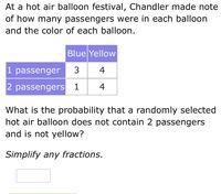 Answered: At A Hot Air Balloon Festival, Chandler… | Bartleby