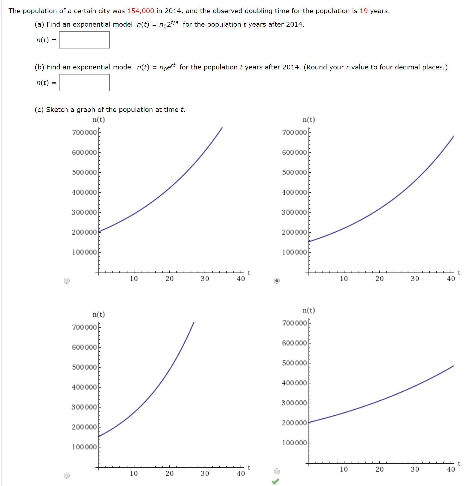 Answered: The population of a certain city was… | bartleby