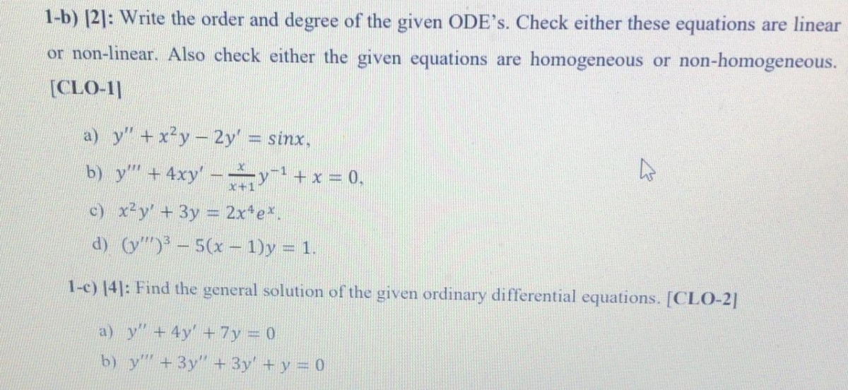 Answered A Y X Y 2y Sinx B Y 4xy Bartleby