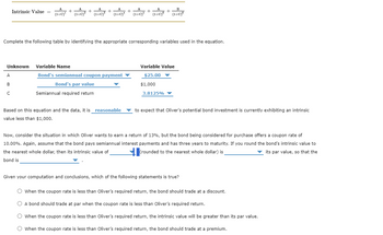 Answered: Intrinsic Value •+ (1+0)³ (1+C)¹ B… | Bartleby