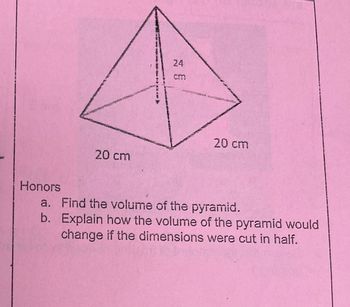 Answered: Honors a. Find the volume of the… | bartleby