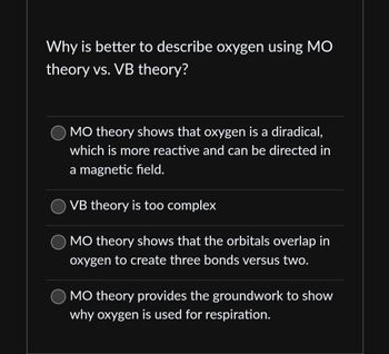 Answered: Why is better to describe oxygen using… | bartleby
