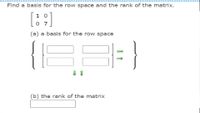 Answered Find a basis for the row space and the bartleby