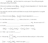 Answered: Let B={b,,..., B,} Be A Basis For A… | Bartleby