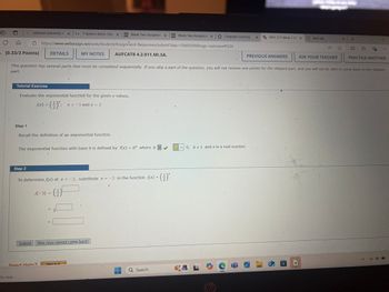 national university lo x N 1 System Alerts | Nat X D2L Week Two Assignme X
Week Two Assignme x Cengage Learning
D2L
× WM
https://www.webassign.net/web/Student/Assignment-Responses/submit?dep=35669289&tags=autosave#Q34
Shift the graph of f vertically upward
Need Help?
Watch It
Additional Materials
eBook
Submit Answer
10. [-/3 Points]
DETAILS
MY NOTES
8
units.
AUFCAT8 4.2.054.
The monthly income I, in dollars, from a new product is given by
I(t) = 8400 - 4500e-0.006t
where t is the time, in months, since the product was first put on the market.
(a) What was the monthly income after the 10th month and after the 100th month? (Round your answers to the nearest cent.)
I(10) = $
I(100)
=
$
(b) What will the monthly income from the,product approach as the time increases without bound?
$
Additional Materials
eBook
Submit Answer
[1/1 Points]
DETAILS
MY NOTES
AUFCAT8 4.3.007.MI.
stly clear
Q Search
L
hp
PREVIOU