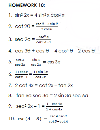 Answered Answer 7 10 Using Other Trigonometric Bartleby