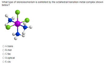 Answered: What type of stereoisomerism is… | bartleby