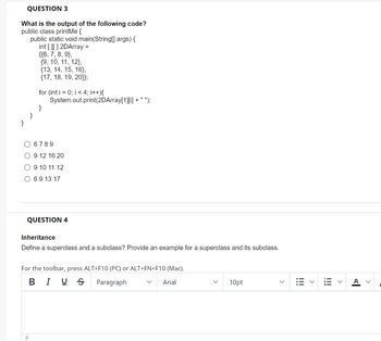 Answered: QUESTION 3 What Is The Output Of The… | Bartleby