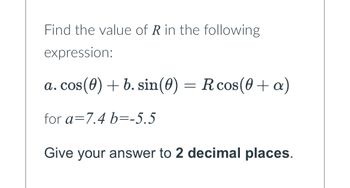 Answered: Find The Value Of R In The Following… 