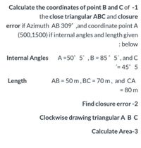 Answered: Calculate The Coordinates Of Point B… | Bartleby