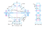 Links
110 mm
FR.H. Threads
一時
LH. Threads- Nut
出
== 作
==书-
50 to 210 mm
15 mm
65 mm
Base
30 mm
-75 mm-
125 mm
