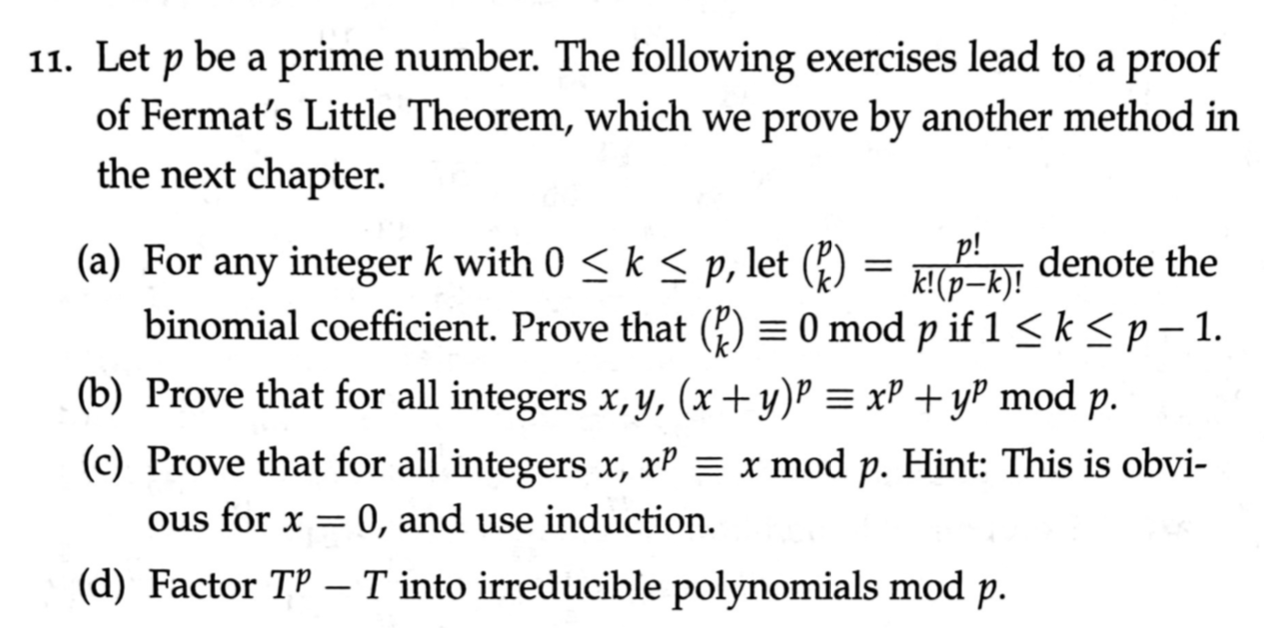 Answered: 11. Let P Be A Prime Number. The… | Bartleby