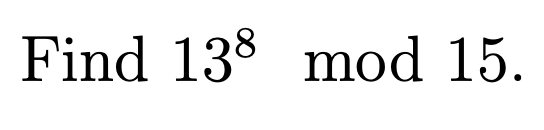 Find 138 mod 15.
