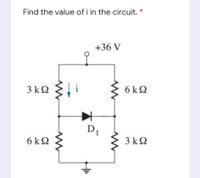 Answered: Find the value of i in the circuit. | bartleby