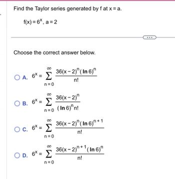 Answered: Find The Taylor Series Generated By F… | Bartleby