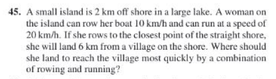 Answered 45. A small island is 2 km off shore in bartleby