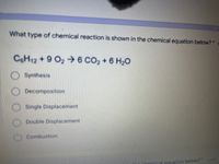 Answered What type of chemical reaction is shown bartleby