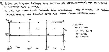 Answered: II A. USE THE PORTAL METHOD AND… | Bartleby