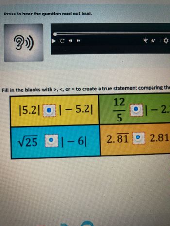 Answered: Fill In The Blanks With >,