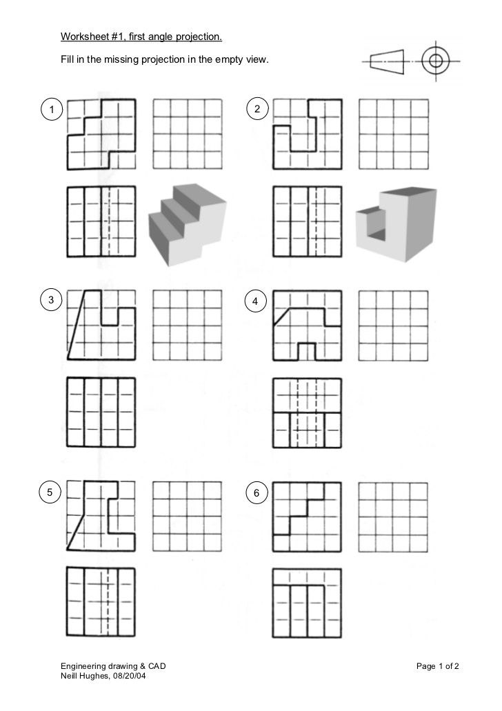 orthographic projection exercises with answers