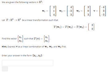 Answered: We Are Given The Following Vectors In… | Bartleby