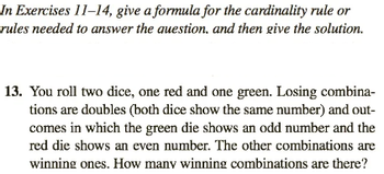 Answered: 13. You Roll Two Dice, One Red And One… | Bartleby