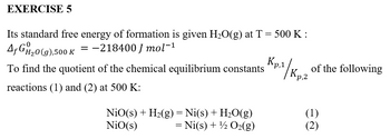 Answered: Its standard free energy of formation… | bartleby