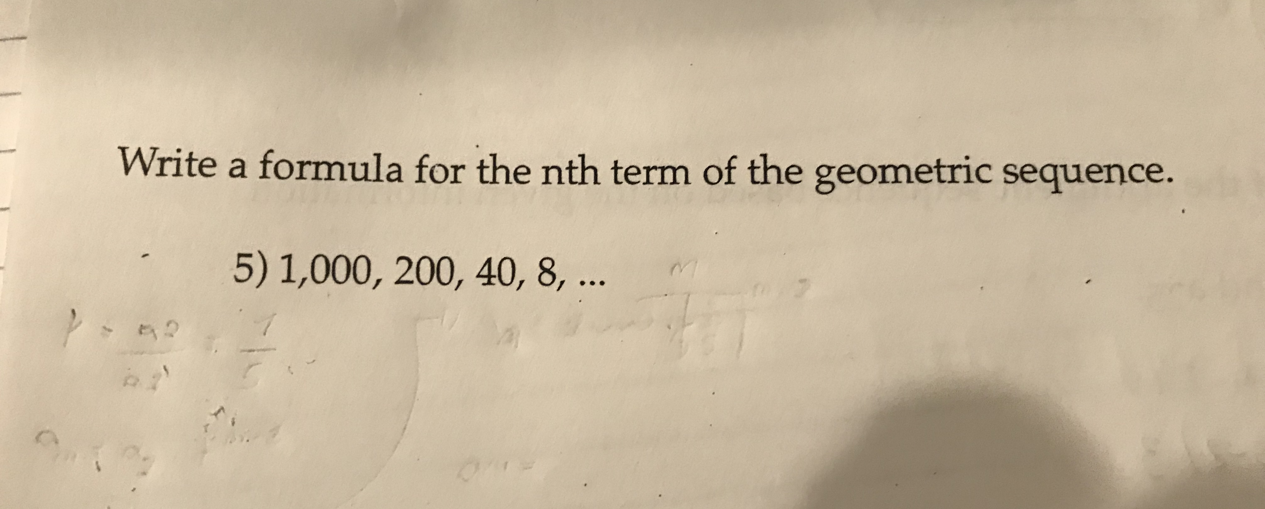 geometric sequence formula nth term