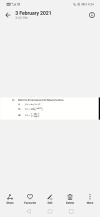 Answered Determine The Derivatives Of The… Bartleby