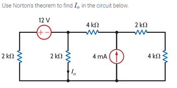 Answered: Use Norton's Theorem To Find I, In The… | Bartleby