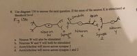 8. Use diagram 136 to answer the next question. If the axon of the neuron X is stimulated at
threshold level
Fig 136
Dendrite
Axon
Neuron
Neuron
Neuron
个
Symapse
Synapse
メ
a. Neuron W will also be stimulated
b. Neurons W and Y will both be stimulated
c. Acetylcholine will move across synapse 2
d. Acetylcholine will move across synapse 1 and 2
