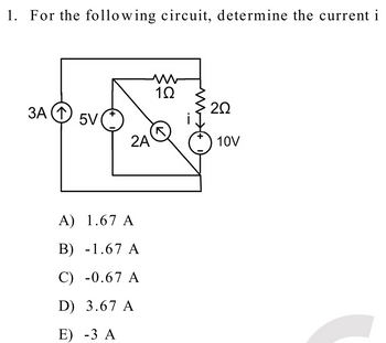 Answered: For The Following Circuit, Determine… | Bartleby