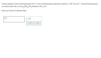 Answered: A Certain Substance X Has A Normal… | Bartleby