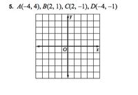 5. А(-4, 4), В(2, 1), C(2, -1), D(-4, -1)
